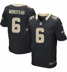Men's Nike New Orleans Saints #6 Thomas Morstead Black Team Color Vapor Untouchable Elite Player NFL Jersey
