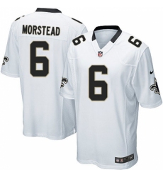 Men's Nike New Orleans Saints #6 Thomas Morstead Game White NFL Jersey