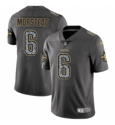 Men's Nike New Orleans Saints #6 Thomas Morstead Gray Static Vapor Untouchable Limited NFL Jersey
