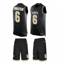 Men's Nike New Orleans Saints #6 Thomas Morstead Limited Black Tank Top Suit NFL Jersey