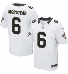 Men's Nike New Orleans Saints #6 Thomas Morstead White Vapor Untouchable Elite Player NFL Jersey