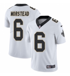 Men's Nike New Orleans Saints #6 Thomas Morstead White Vapor Untouchable Limited Player NFL Jersey