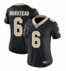 Women's Nike New Orleans Saints #6 Thomas Morstead Black Team Color Vapor Untouchable Limited Player NFL Jersey