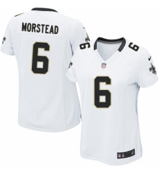 Women's Nike New Orleans Saints #6 Thomas Morstead Game White NFL Jersey