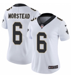 Women's Nike New Orleans Saints #6 Thomas Morstead White Vapor Untouchable Limited Player NFL Jersey