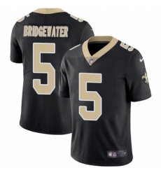 Men's Nike New Orleans Saints #5 Teddy Bridgewater Black Team Color Vapor Untouchable Limited Player NFL Jersey