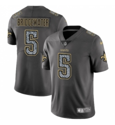 Men's Nike New Orleans Saints #5 Teddy Bridgewater Gray Static Vapor Untouchable Limited NFL Jersey