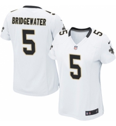 Women's Nike New Orleans Saints #5 Teddy Bridgewater Game White NFL Jersey