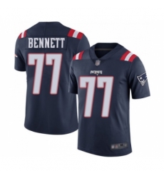 Men's New England Patriots #77 Michael Bennett Limited Navy Blue Rush Vapor Untouchable Football Jersey
