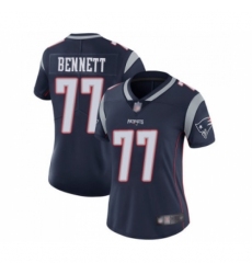 Women's New England Patriots #77 Michael Bennett Navy Blue Team Color Vapor Untouchable Limited Player Football Jersey