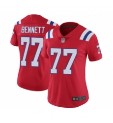 Women's New England Patriots #77 Michael Bennett Red Alternate Vapor Untouchable Limited Player Football Jersey