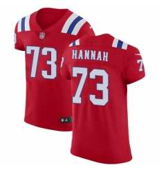 Men's Nike New England Patriots #73 John Hannah Red Alternate Vapor Untouchable Elite Player NFL Jersey