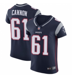 Men's Nike New England Patriots #61 Marcus Cannon Navy Blue Team Color Vapor Untouchable Elite Player NFL Jersey