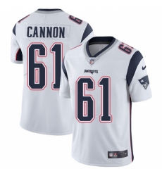 Men's Nike New England Patriots #61 Marcus Cannon White Vapor Untouchable Limited Player NFL Jersey