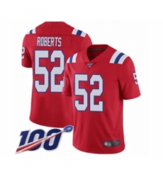 Men's New England Patriots #52 Elandon Roberts Red Alternate Vapor Untouchable Limited Player 100th Season Football Jersey