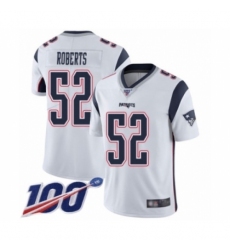 Men's New England Patriots #52 Elandon Roberts White Vapor Untouchable Limited Player 100th Season Football Jersey