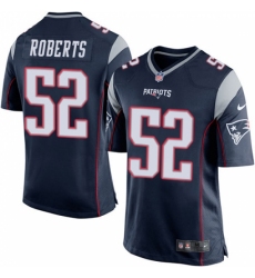 Men's Nike New England Patriots #52 Elandon Roberts Game Navy Blue Team Color NFL Jersey