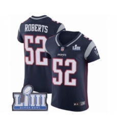 Men's Nike New England Patriots #52 Elandon Roberts Navy Blue Team Color Vapor Untouchable Elite Player Super Bowl LIII Bound NFL Jersey