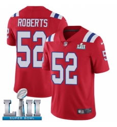 Men's Nike New England Patriots #52 Elandon Roberts Red Alternate Vapor Untouchable Limited Player Super Bowl LII NFL Jersey