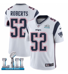 Men's Nike New England Patriots #52 Elandon Roberts White Vapor Untouchable Limited Player Super Bowl LII NFL Jersey