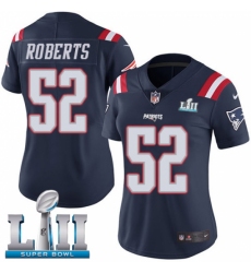 Women's Nike New England Patriots #52 Elandon Roberts Limited Navy Blue Rush Vapor Untouchable Super Bowl LII NFL Jersey