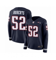 Women's Nike New England Patriots #52 Elandon Roberts Limited Navy Blue Therma Long Sleeve NFL Jersey