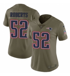 Women's Nike New England Patriots #52 Elandon Roberts Limited Olive 2017 Salute to Service NFL Jersey