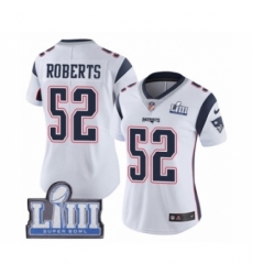 Women's Nike New England Patriots #52 Elandon Roberts White Vapor Untouchable Limited Player Super Bowl LIII Bound NFL Jersey