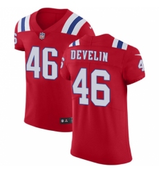 Men's Nike New England Patriots #46 James Develin Red Alternate Vapor Untouchable Elite Player NFL Jersey