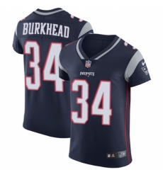 Men's Nike New England Patriots #34 Rex Burkhead Navy Blue Team Color Vapor Untouchable Elite Player NFL Jersey