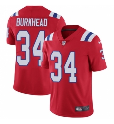 Men's Nike New England Patriots #34 Rex Burkhead Red Alternate Vapor Untouchable Limited Player NFL Jersey