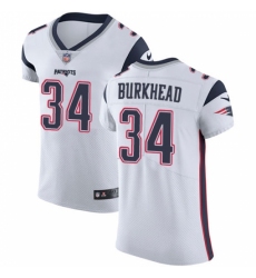Men's Nike New England Patriots #34 Rex Burkhead White Vapor Untouchable Elite Player NFL Jersey