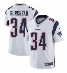 Men's Nike New England Patriots #34 Rex Burkhead White Vapor Untouchable Limited Player NFL Jersey