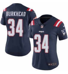 Women's Nike New England Patriots #34 Rex Burkhead Limited Navy Blue Rush Vapor Untouchable NFL Jersey