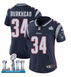 Women's Nike New England Patriots #34 Rex Burkhead Navy Blue Team Color Vapor Untouchable Limited Player Super Bowl LII NFL Jersey