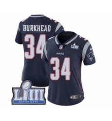 Women's Nike New England Patriots #34 Rex Burkhead Navy Blue Team Color Vapor Untouchable Limited Player Super Bowl LIII Bound NFL Jersey