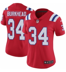 Women's Nike New England Patriots #34 Rex Burkhead Red Alternate Vapor Untouchable Limited Player NFL Jersey