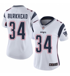 Women's Nike New England Patriots #34 Rex Burkhead White Vapor Untouchable Limited Player NFL Jersey