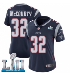 Women's Nike New England Patriots #32 Devin McCourty Navy Blue Team Color Vapor Untouchable Limited Player Super Bowl LII NFL Jersey
