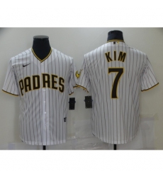 Men's Nike San Diego Padres #7 Ha-Seong Kim White Collection Baseball Player Jersey