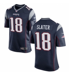 Men's Nike New England Patriots #18 Matthew Slater Game Navy Blue Team Color NFL Jersey