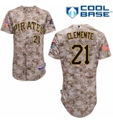 Men's Majestic Pittsburgh Pirates #21 Roberto Clemente Replica Camo Alternate Cool Base MLB Jersey