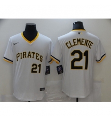 Men's Nike Pittsburgh Pirates #21 Roberto Clemente White Flexbase Authentic Jersey