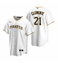 Men's Nike Pittsburgh Pirates #21 Roberto Clemente White Home Stitched Baseball Jersey