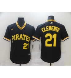 Men's Pittsburgh Pirates #21 Roberto Clemente Nike Black MLB Jersey