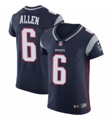 Men's Nike New England Patriots #6 Ryan Allen Navy Blue Team Color Vapor Untouchable Elite Player NFL Jersey