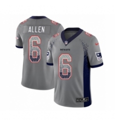 Youth Nike New England Patriots #6 Ryan Allen Limited Gray Rush Drift Fashion NFL Jersey