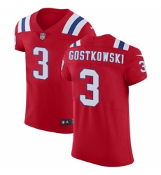 Men's Nike New England Patriots #3 Stephen Gostkowski Red Alternate Vapor Untouchable Elite Player NFL Jersey