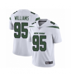 Men's New York Jets #95 Quinnen Williams White Vapor Untouchable Limited Player Football Jersey