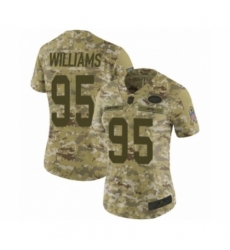 Women's New York Jets #95 Quinnen Williams Limited Camo 2018 Salute to Service Football Jersey